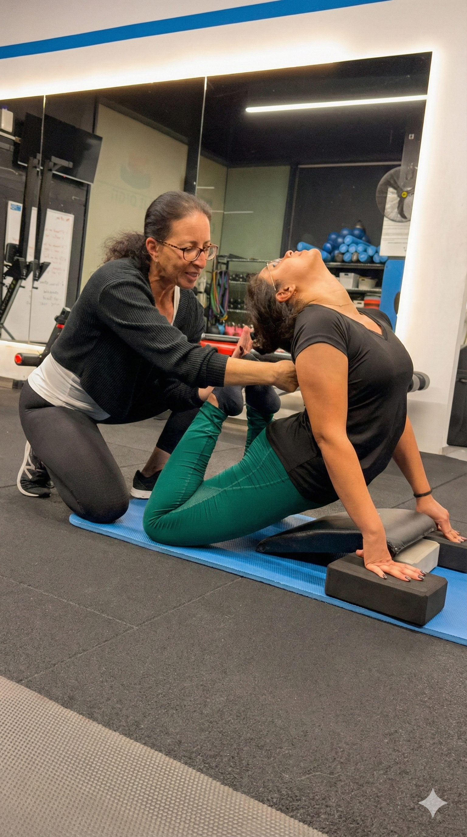 מירב מאמנת מתאמנת בגמישות